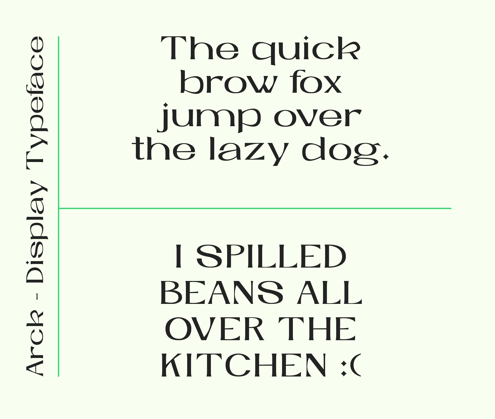 Specimen typographique