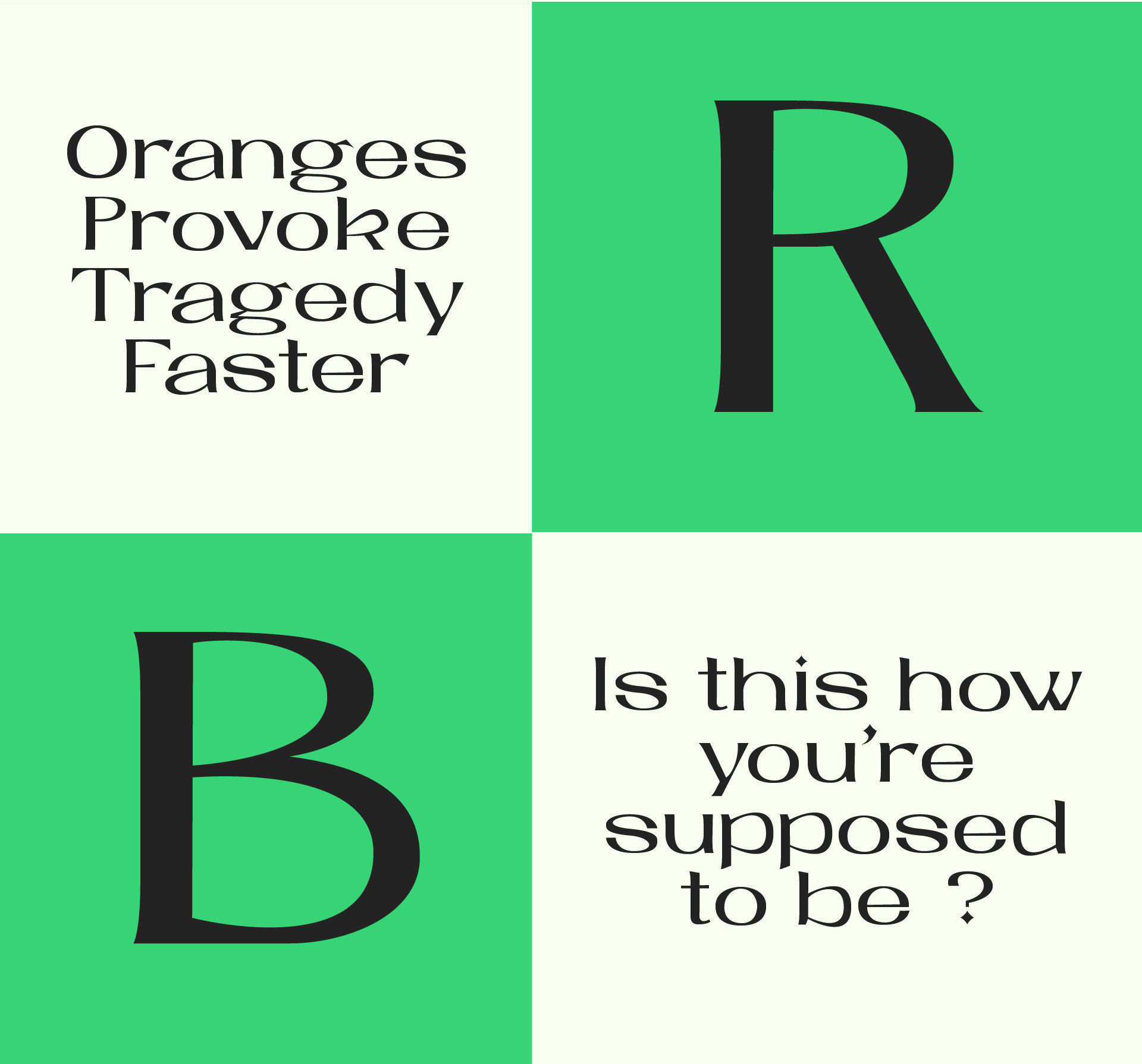 Focus sur les capitales R et B de la typographie