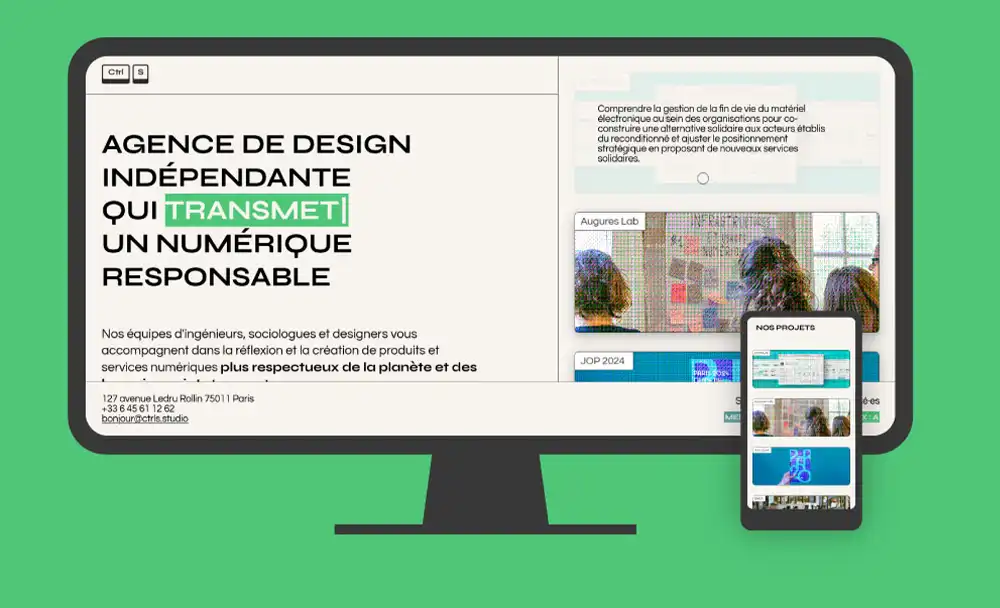 Prévisualisation du site de Ctrl S