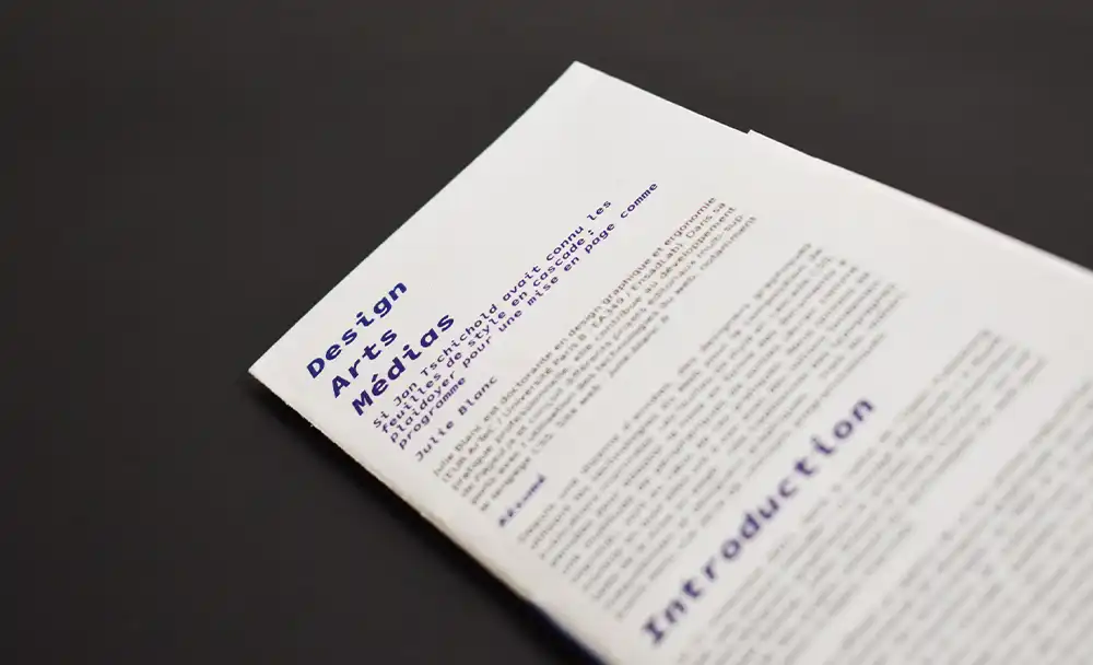 Projet de mise en page d'un article.