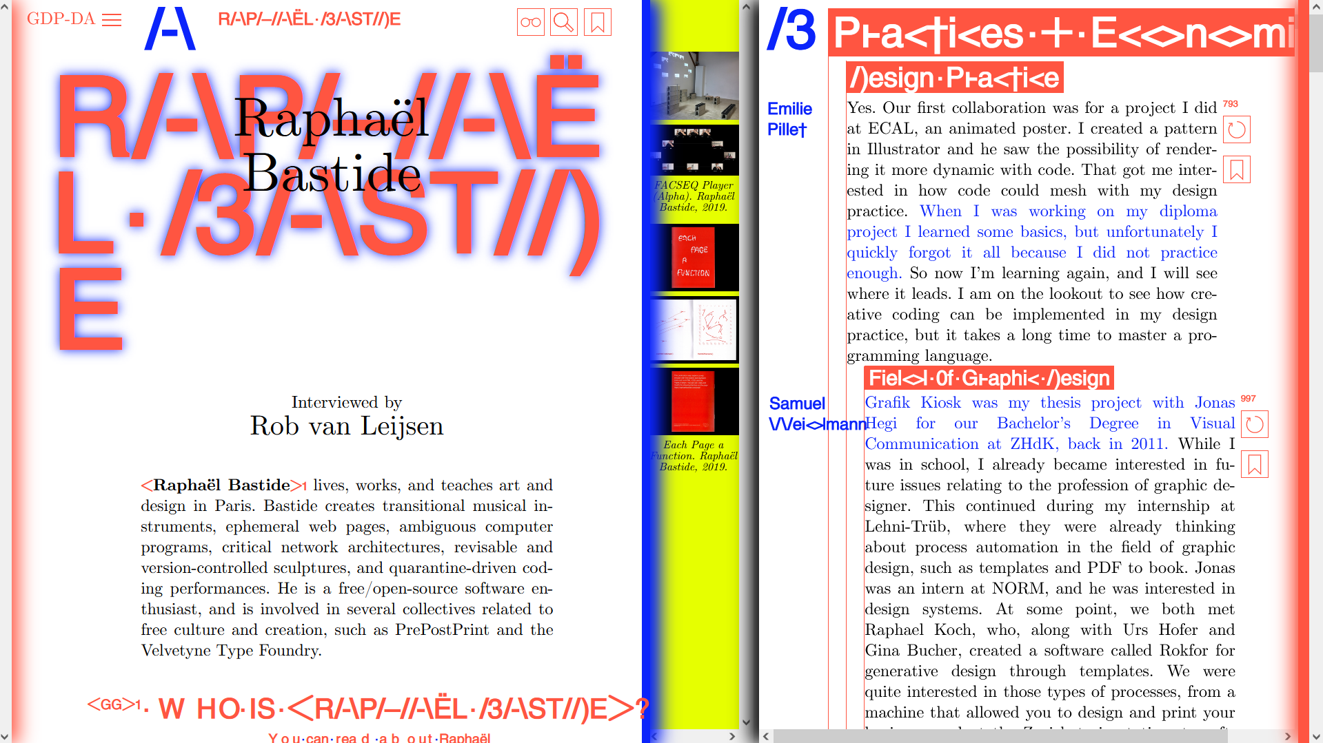 Capture d'écran du site Graphic Design in the Post Digital Age 