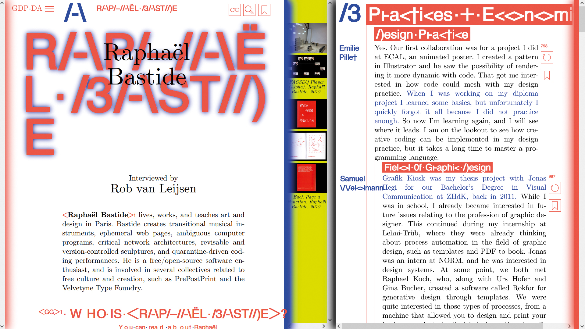 Capture d'écran du site Graphic Design in the Post Digital Age 