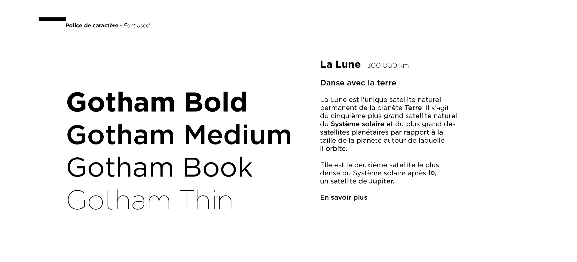 Typographie utilisée, Gotham